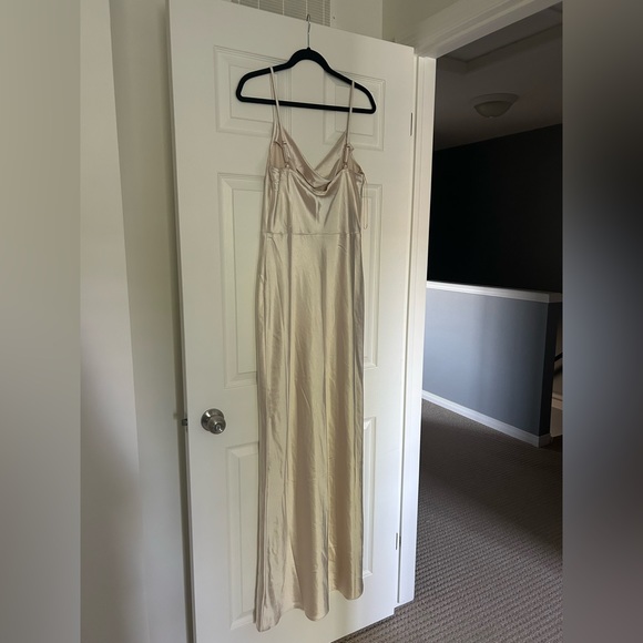 Pretty Lavish Keisha Maxi Dress Matte Champagne - Picture 4 of 5